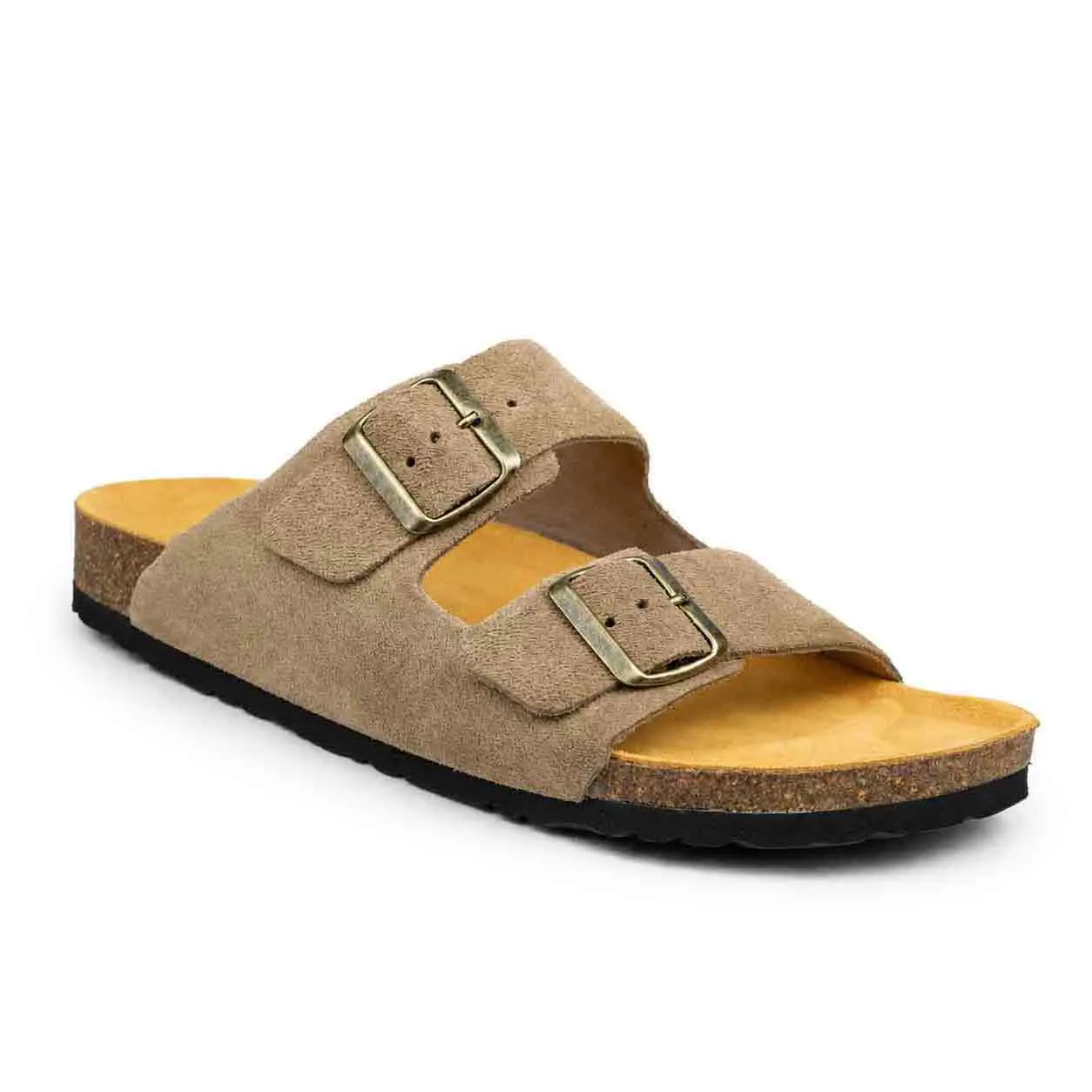 Sandale pour homme s030-1 beige taupe daim